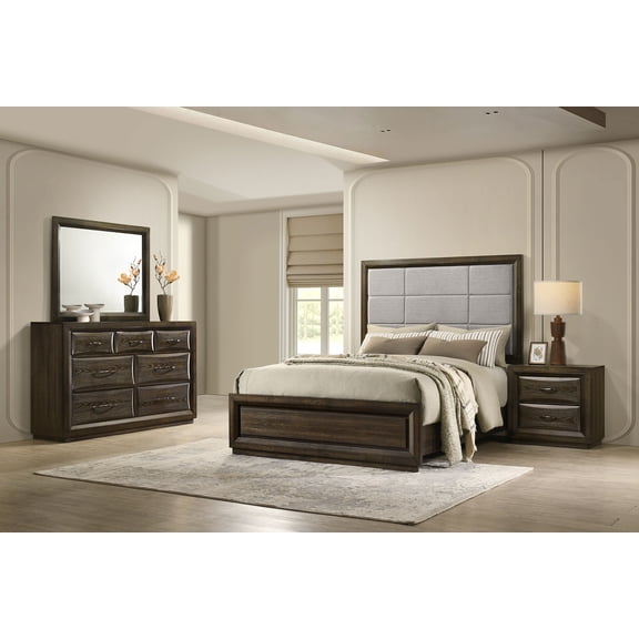 Coaster Atlas 4-Piece Queen Bedroom Set, Dark Oak