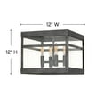 thumbnail image 5 of 4 Light Medium Outdoor Flush Mount in Transitional Style 12 inches Wide By 12 inches High-Oil Rubbed Bronze Finish Bailey Street Home 81-Bel-3088087, 5 of 7