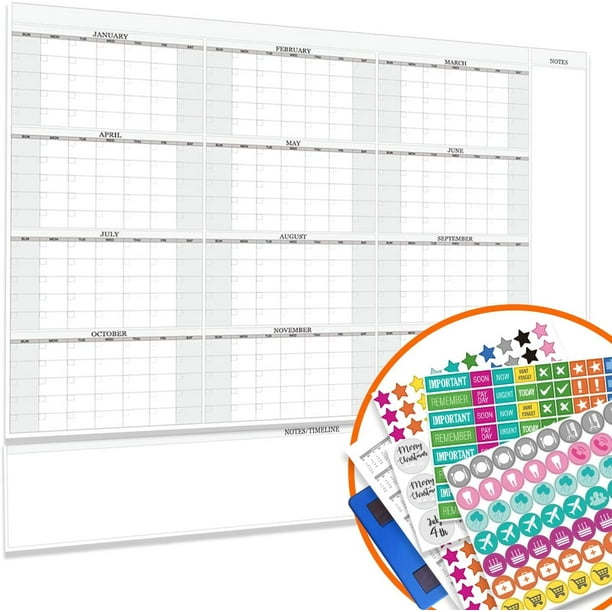 Geyer Instructional Products Tableau blanc mural à calendrier