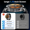 thumbnail image 5 of Minsxk Military Smart Watch for Men, 55MM AMOLED Display，with 110+Sports Modes/IP68 waterproof，fits for Android and iPhone Devices (Black), 5 of 8