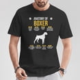 thumbnail image 2 of Anatomy of Boxer Dog Lover Graphic Tee Unisex Adult Cotton Casual Pet Owner Funny Breed Gift T-Shirt, Size 4XL, Color Black, 2 of 3