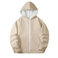 thumbnail image 6 of ZyeKqe Hoodies for Girls Oversized Zip up Long Sleeve Sweatshirts Winter Cute Solid Coat Kids School Jacket Fall Teens Clothes, 6 of 6