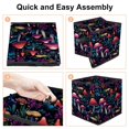 thumbnail image 4 of Mushroom Foldable Storage Bin with Handle, 10.8"x10.5"x10.6", Large Capacity, 4 of 6