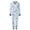Light Blue(Mom), variant on Women Mom Christmas Sets Light Blue Prints Hooded Zipper Jumpsuit Family Outfit Festive Pajama Sets