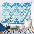 thumbnail image 4 of YFYANG Vintage Blue Watercolor Geometric Tapestry, Bedroom Dormitory Living Room Decoration Tapestrys Wall Hanging , 80 x 60 in, 4 of 8
