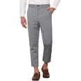 thumbnail image 1 of INSPIRE CHIC Plaid Pants for Men's Flat Front Contrasting Colors Irregular Pattern Trousers 30 Black White, 1 of 5