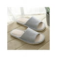 thumbnail image 2 of House Slippers for Women Men Floral Plaid Open Toe Bedroom Indoor Slippers, 2 of 4
