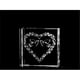 Asfour Crystal 1162-60-83 2,4 L x 2,4 H x 1 W. Cristal Gravé au Laser Ensemble pour Toujours Amour & Coeurs Découpés au Laser – image 1 sur 1