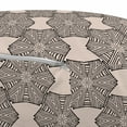 thumbnail image 3 of Abstract Pouf Cover with Zipper, Mandala Forms in Geometric Modern Vintage Persian Culture, Soft Decorative Fabric Unstuffed Case, 30" W X 17.3" L, Warm Taupe Charcoal Grey, by Ambesonne, 3 of 5