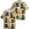 thumbnail image 2 of Black Cat Pirate Hawaiian Shirt For Men Aloha Gifts For Cat Lovers Mens Hawaiian Shirts Short Sleeve Button Down Shirt Men TO1, 2 of 7