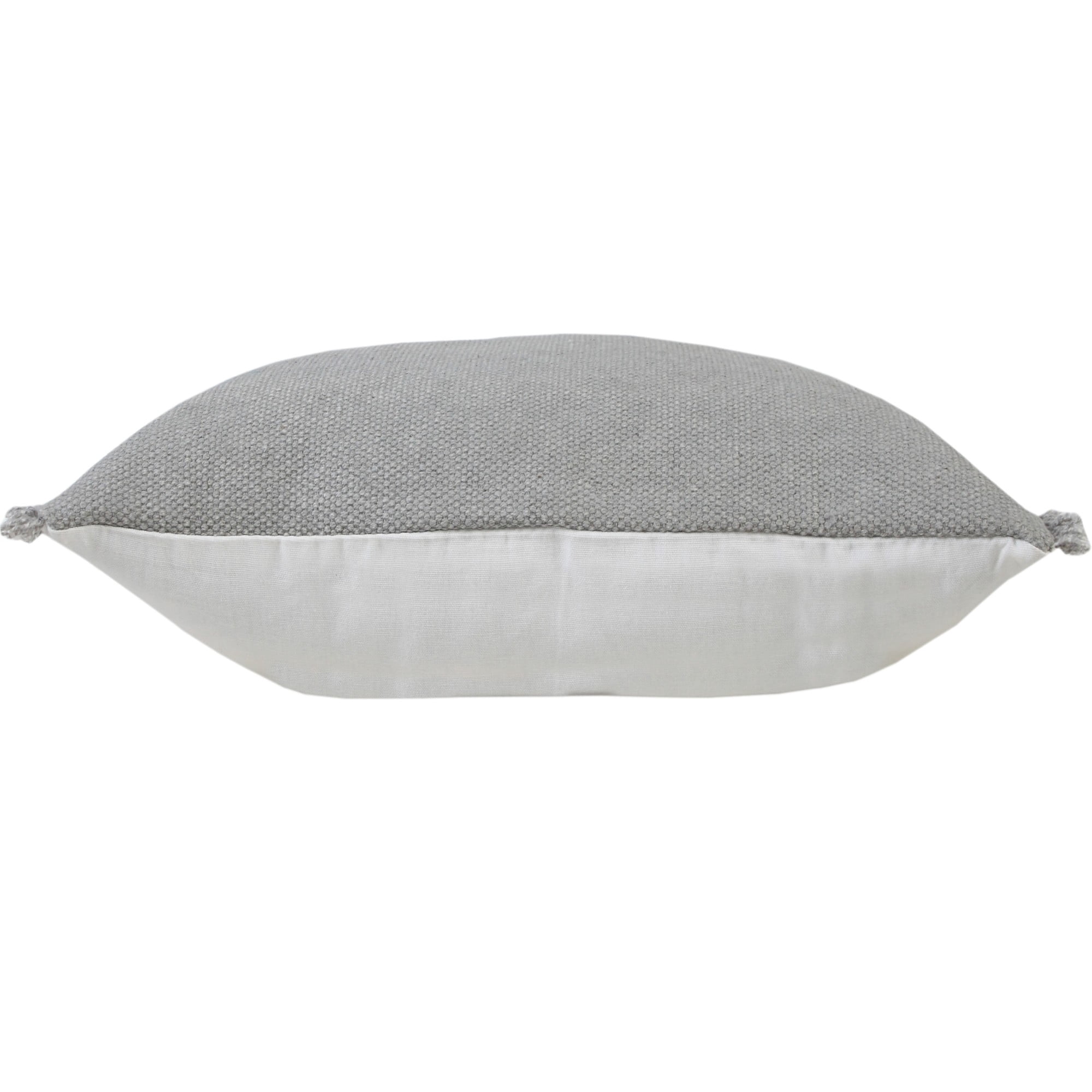 Harlow Hill Gray Solid All-Natural Cotton Pillow Cover