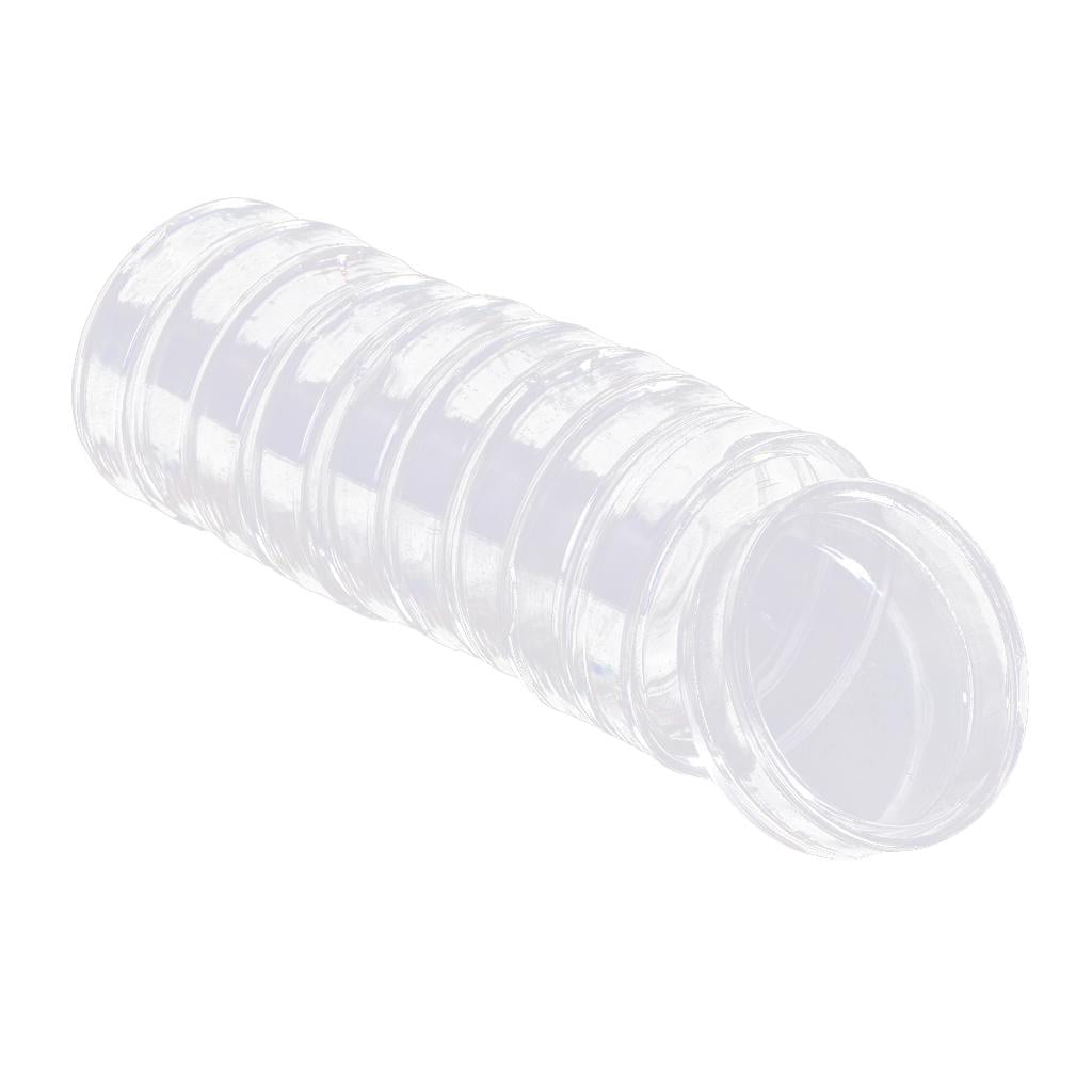10pc 36mm Applied Clear Round Cases Coin Storage Capsules Holder Round Plas Jz 