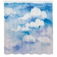 thumbnail image 3 of Ambesonne Fantasy Shower Curtain, Cloudy Sky Serene, 69"Wx70"L, Sky Blue White, 3 of 3
