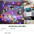 thumbnail image 4 of Led String Lights Indoor 19 Color Changing String Lights Plug in 38ft 100 LED Fairy Lights with Remote Timer 7 Modes for Bedroom Dorm Party Camping Outdoor Christmas Lights Xmas Decoration, 4 of 18