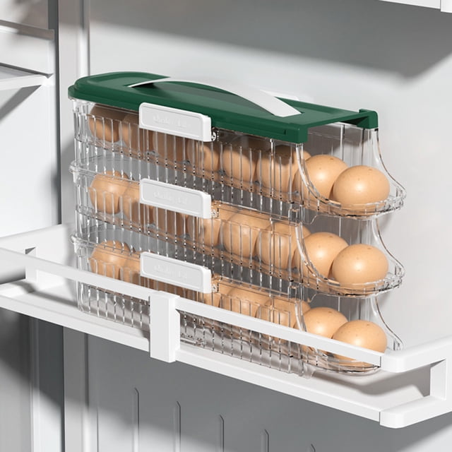 Économies d'Été en Liquidation! Gspmoly Porte de Réfrigérateur Support Roulant Boîte de Rangement Réfrigérateur Empilable avec Boîte Portable Boîte de Cuisine Économies d'Été en Liquidation
