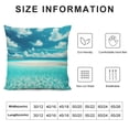 thumbnail image 5 of Orinice  Tropical Throw Pillow Cushion Cover, Paradise Ocean Dreamy Sea Vacation Serene Summer Exotic Relax Summer Picture, Decorative Square Accent Pillow Case,  White, 5 of 5