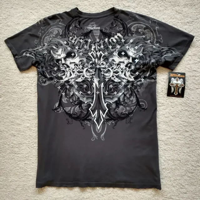 Affliction-Camiseta Vintage gótica de calle americana para hombre, ropa de gran tamaño, camisetas holgadas Punk de Hip Hop Harajuku para adultos y niños