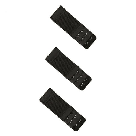 

Knosfe 3 Row 2 Hook Comfort Bra Extender for Women Elastic Soft Bra Extension Strap Pack of 3 Free Size