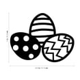 thumbnail image 4 of Easter Day Vinyl Wall Art Decal - 3 Easter Eggs - 17" x 22.5" - Resurrection Sunday Pascha Holiday Modern Cute Home Living Room Bedroom Apartment Office Work Nursery Decor, 4 of 4