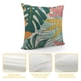 thumbnail image 4 of Qinduosi Summer Palm Leaf Pillow Covers Set of , Coral Tropical Leaf Decorative Outdoor Throw Pillow Covers Green Blue Botanical Farmhouse Cushion Case Linen Square Decor for Home Couch Sofa, 4 of 5