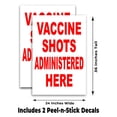 thumbnail image 2 of Vaccine Shots Administered Here (24" X 36") Vinyl Decal Only (Pack of 2) |Sign|Sticker|Poster, 2 of 2