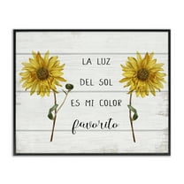 Stupell Industries La Luz Del Sol Inspirational Quotes & Sayings Painting Black Framed Art Print Wall Art, 14 x 11