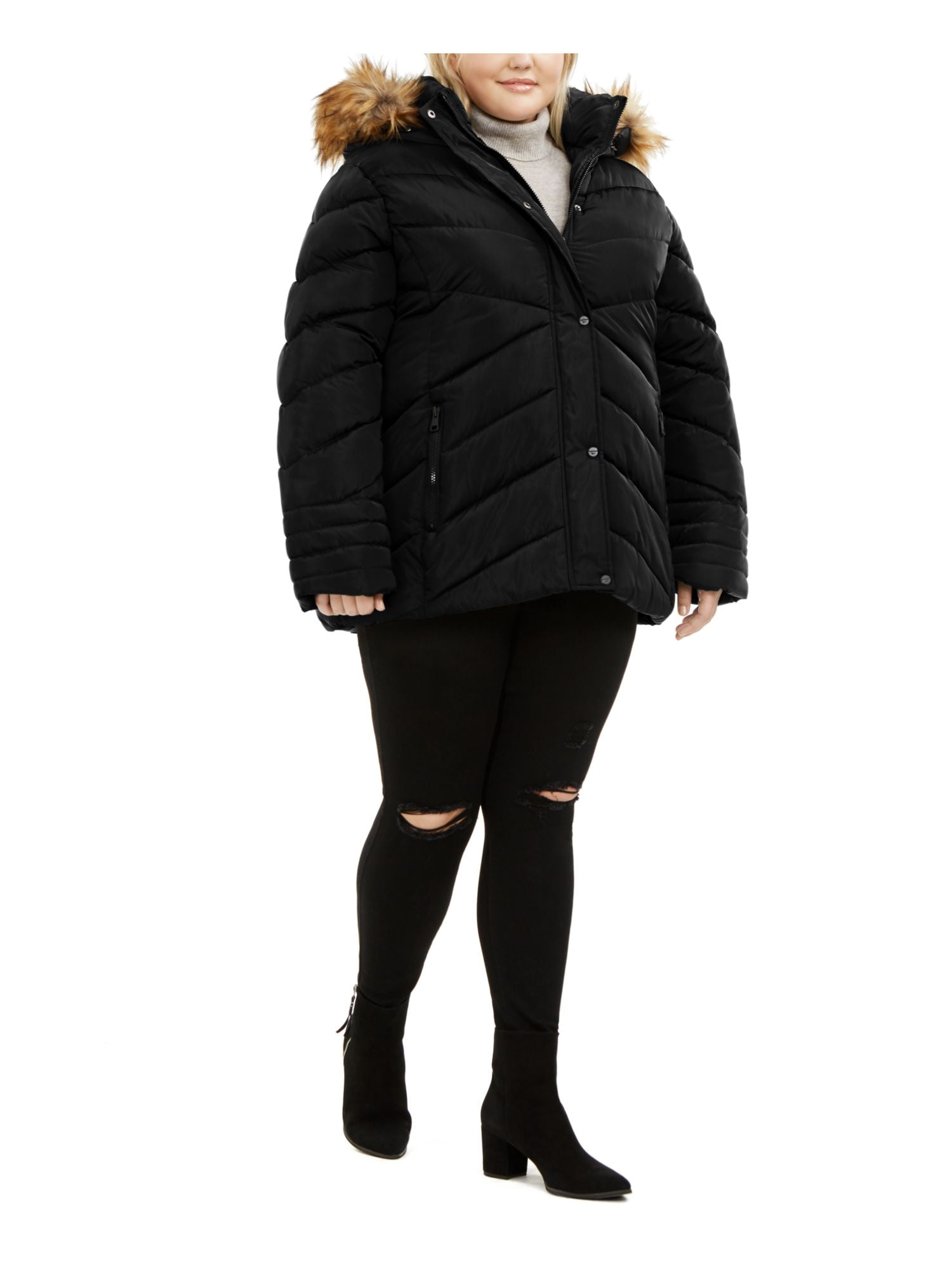 dex women's hooded puffer jacket