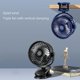 thumbnail image 4 of Ventilador de escritorio con clip para autocaravana, con 3 velocidades ajustables y circulación de aire para exteriores, color azul, 1200 mAh, 4 of 5