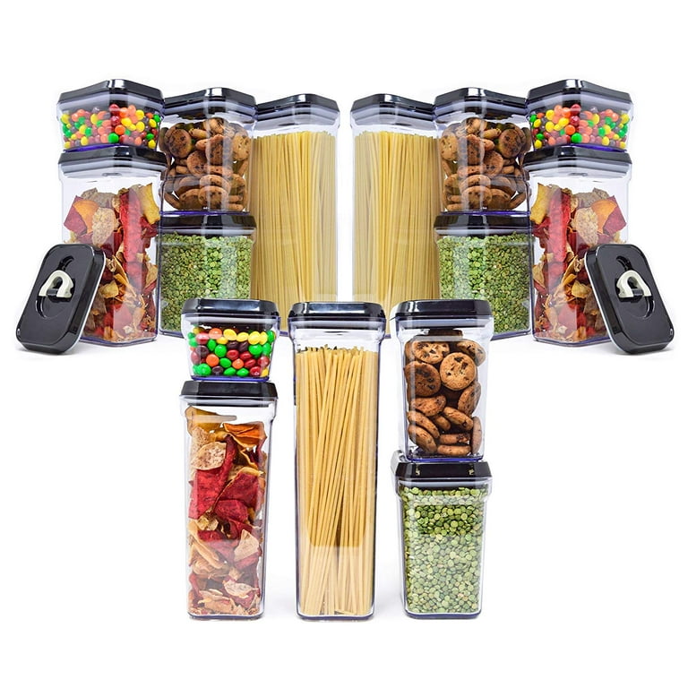 10-Piece Set] Zeppoli Air-Tight Food Storage Container Set - Durable  Plastic - BPA Free - Clear Plastic with Black Lids 