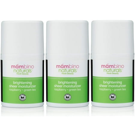 Mambino Organics Face Moisturizer raspberry + Green Tea | Daily Face and Body Moisturizer, 1.7 Fluid Ounce, 3 Pack