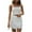 00 # White, variant on REORIAFEE Boho Summer Outfits for Women Workout Outfits Women's Summer Sexy Strap Short Top Lace Up Skirt Two Piece Set Black L