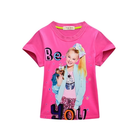 Wear Denim Shirt - JoJo Siwa T-Shirt Tops Short Sleeve Printed Children's Wear Pajamas Shorts Jeans Two-Piece Suit Casual Clothes for Girls