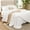 03 - White - Wavy Quilted, variant on 7-Piece King Size Luxury Bedding Set, White Wavy Quilted Down Alternative Soft Bed in Bag, Skin Friendly All Season Medium Warmth Complete Bedding Kit