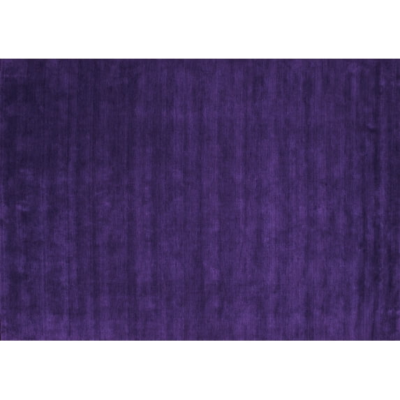 Ahgly Company Machine Washable Indoor Rectangle Abstract Purple Contemporary Area Rugs, 5' x 7'