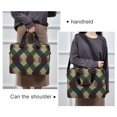 thumbnail image 6 of FORMRS 16" Laptop Bag Carrying Sleeve Case with Handle Travel Shoulder Briefcase, Green Tartan Pattern, 6 of 8