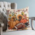 thumbnail image 4 of Pillow Covers 20x20 Set of 2, Pumpkin Football Fall Throw Pillow Covers Decorative Couch Cushion Cover, Thanksgiving Sunflower Maple Beige Microfiber Soft Pillowcases for Bedroom Living Room Sofa, 4 of 9