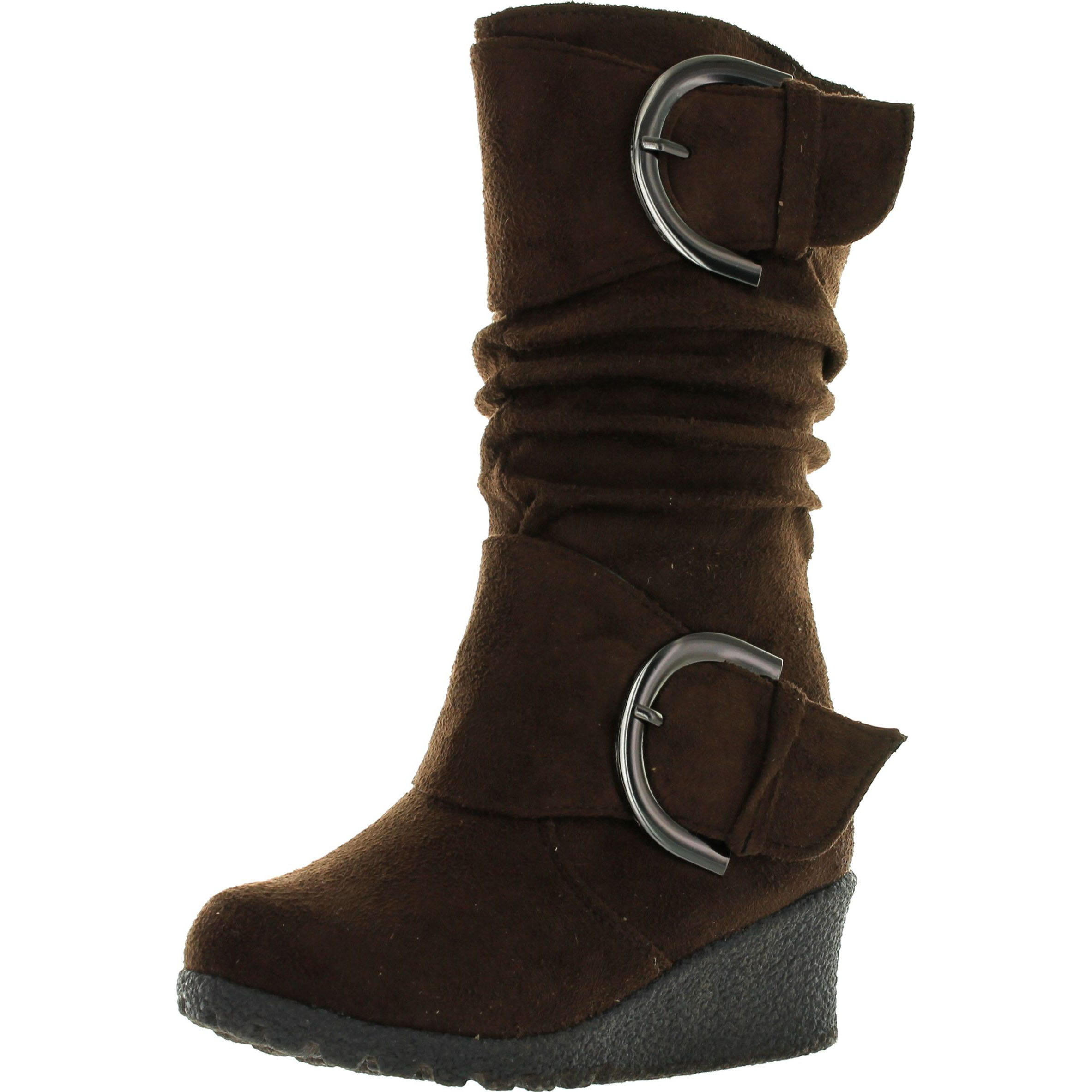 suede wedge heel boots