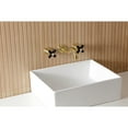 thumbnail image 3 of Kingston Brass KS3127PKX Duchess Double-Handle 3-Hole Wall Mount Bathroom Faucet in Brushed Brass, 3 of 8