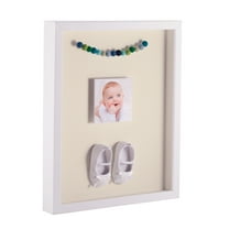 ArtToFrames 20x28 Inch Shadow Box Picture Frame, with a Satin White 1 Wide Shadowbox frame and Ivory Mat Backing (4655)