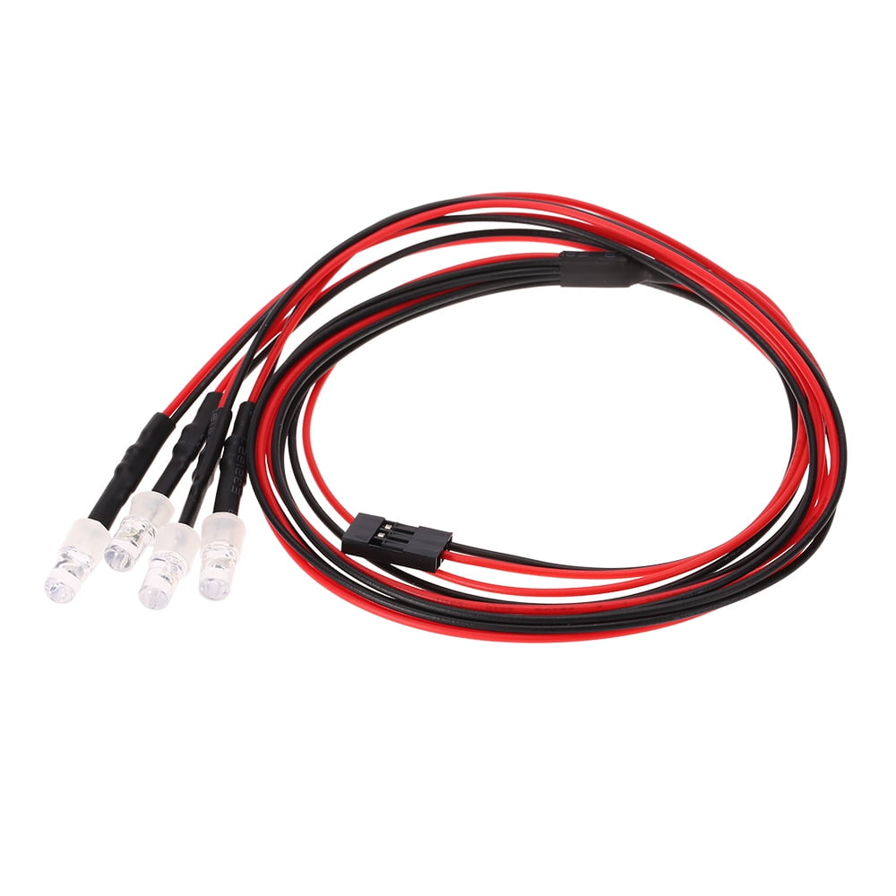 4 LED 5mm White Color Red Color LED Light Set for HSP RC Cars TB NWUS