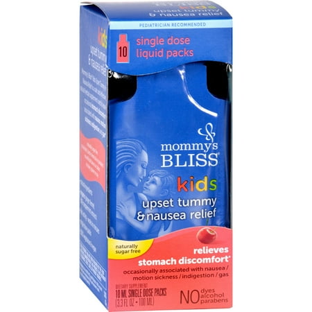 Mom Enterprises Mommys Bliss Kids Upset Tummy & Nausea Relief, 10 ea