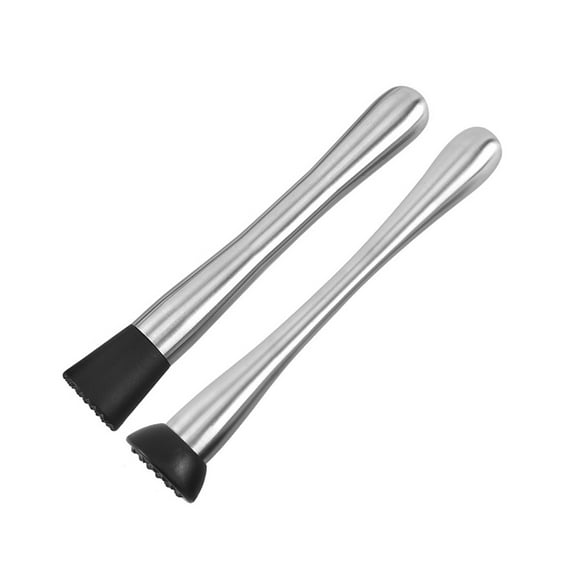 HEVIRGO Cocktail Muddler Stainless Steel Bar Tool for Mojitos Lemonade Fruit Drinks Long Handle Bar Accessories for Home Restaurant Bartending