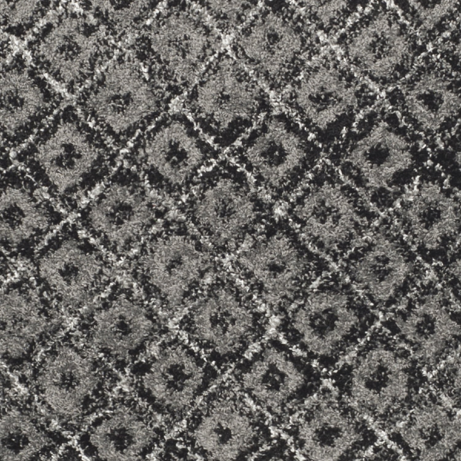 SAFAVIEH Adirondack Royston Geometric Area Rug, Black/Silver, 4' x 4' Square