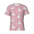 thumbnail image 4 of Qekee Rabbit And Flower Classic Fit T-Shirt Men's Shirt Men's Tight Short Sleeves for Exercise, Running, Mountaineering - Rabbit And Flower, 4 of 9