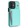 thumbnail image 7 of Crossbody Wallet Case Compatible for iPhone 12 Pro / iPhone 12 6.1", Folio Card Holder PU Leather Magnetic Clasp Shoulder Strap Purse Case for iPhone 12 Pro / iPhone 12 6.1" Protective Cover, Mint, 7 of 7