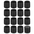 thumbnail image 1 of Uxcell 36Pcs Tapas de patas de silla, 25mm (1 pulgada) Tapas de PVC no marcadoras, Protectores de piso para patas de silla antideslizantes, Negro, 1 of 6