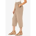 thumbnail image 3 of Roaman's Women's Plus Size Soft Knit Pull-On Capri Pant, 3 of 5