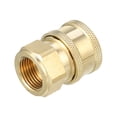 thumbnail image 1 of Adaptador de pistola de lavado a presión hembra universal para coche, bronce M18 x 1.5 tono cobre, 1 of 7