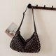 thumbnail image 3 of Bolso Hombro Con Remaches Cruzado Leopardo Lona ​​bolso Mano para Diario, 3 of 8