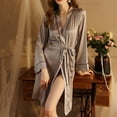 thumbnail image 3 of Women Polyester Kimono Robes Satin Silk Long Sleeves Printing Pajama Set For Women Sleepwear plus Size for Women Ladies Bathrobes Long Robe Womens plus Size Comfy Robes for Women Thick Robes for Women, 3 of 8